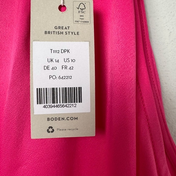 NWT BODEN Strappy Halterneck Satin Blouse Top in Watermelon Pink Size 10/Medium - Picture 12 of 15
